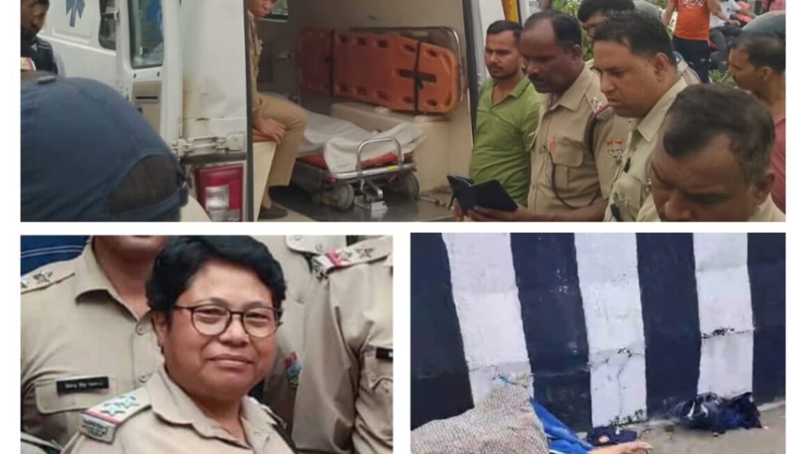 बस ने दो पुलिस कर्मियों को कुचला, महिला दारोगा की मौत, एक घायल